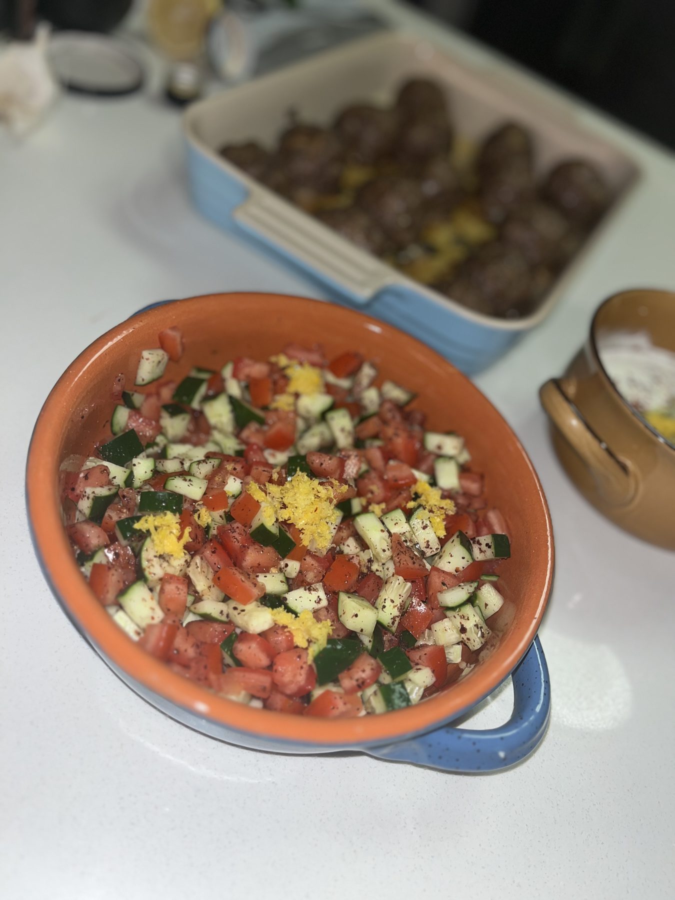 Cucumber tomato plate