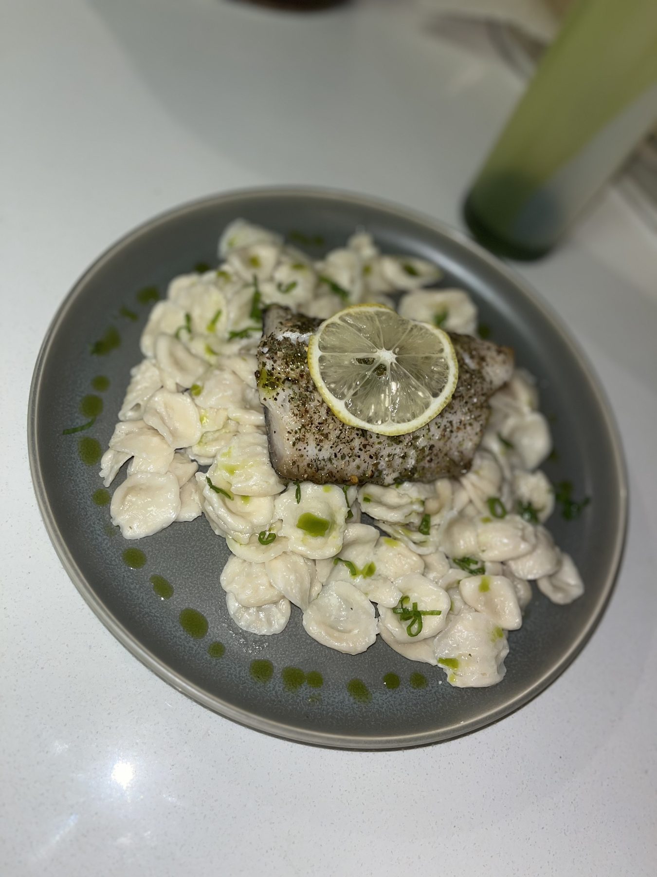 Sablefish boursin pasta